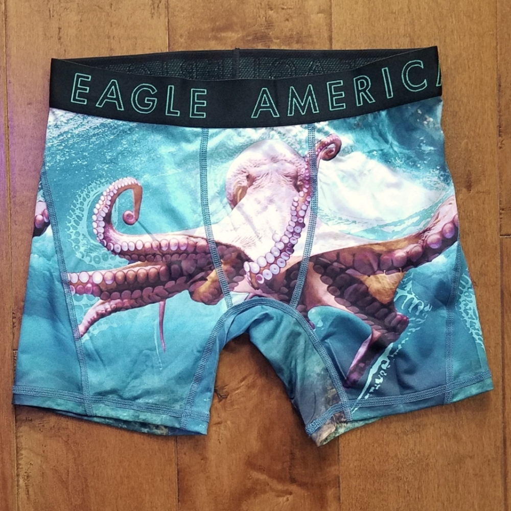 Eagle America Men’s Octopus Boxer Briefs Wild Ocean Energy Beast Graphic Size XS